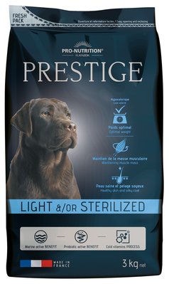 PRESTIGE ADULT LIGHT &/OR STERILIZED для собак усіх порід зі схильністю до надмірної ваги та/або стерилізованих 3 кг 700123C4 фото