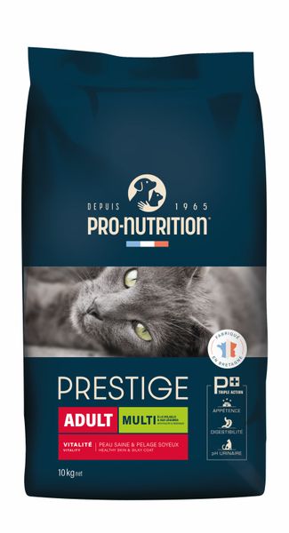 PRESTIGE CAT ADULT MULTI Полнорационный сухой корм для взрослых кошек и кошек с птицей и овощами, чувствительных к разным вкусам 10 кг 203890 фото