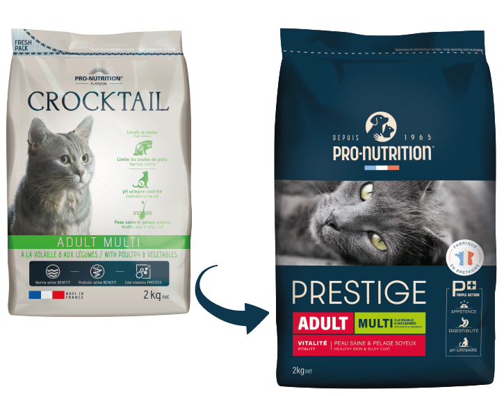 PRESTIGE CAT ADULT MULTI Повнораціонний сухий корм для дорослих котів і кішок з птицею та овочами, чутливих до різних смаків 10 кг 203890 фото