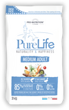 РURE LIFE MEDIUM ADULT с лососем и уткой сухой беззерновой корм для взрослых собак. Также подходит для привередливых собак 2 кг 340503C4 фото