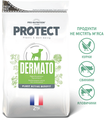 PROTECT CHIEN DERMATO (ДЕРМАТО) Лечебный корм при заболеваниях кожи, гипоаллергенный 2 кг 200230C4 фото